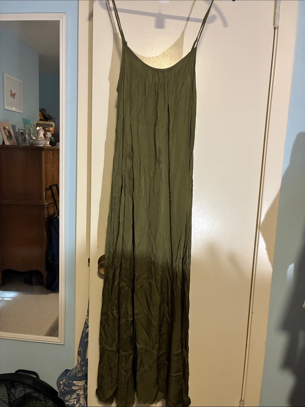 Nation Brand Gray Maxi Dress with Spaghetti Straps